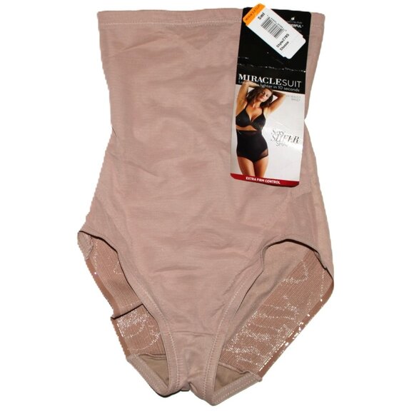 Miraclesuit Shapewear Firm Sheer Shaping Hi-Waist Brief 2785 NWT Beige Small - Picture 1 of 5
